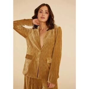 Mink Pink Arianna Gold Blazer Jacket